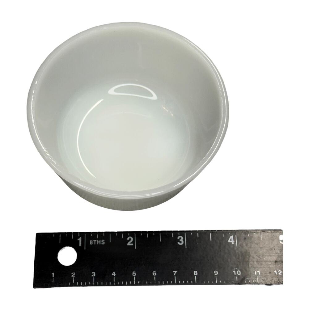 Set of 4 White Ceramic Ramekins Microwave Oven Safe Custard Cups - Picture 1 of 7